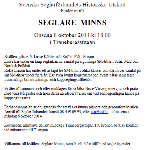 Seglare Minns